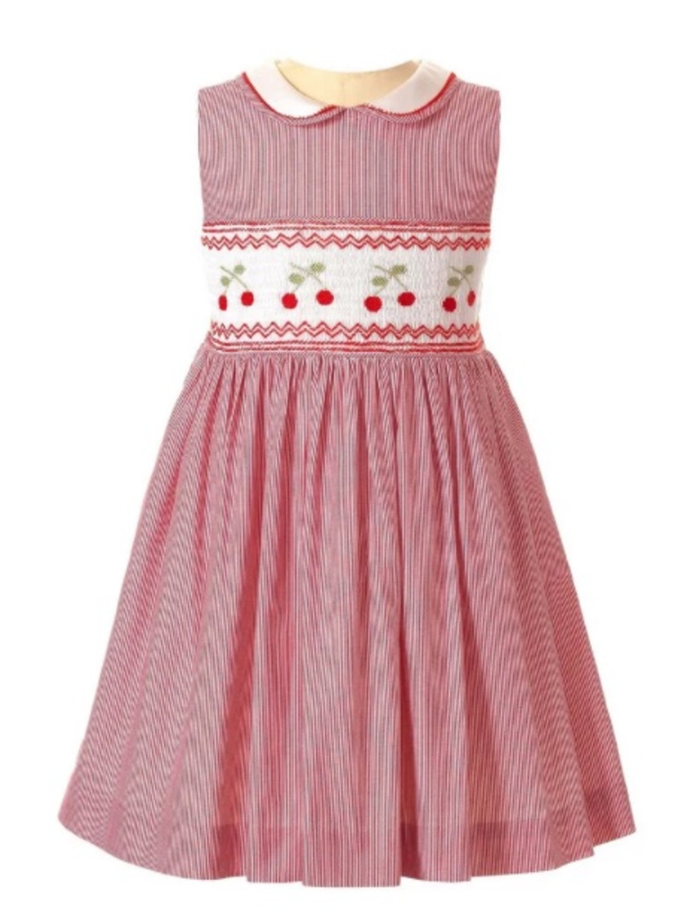 Pettigirl Cherry Smocked Double-Layered Collar Dress